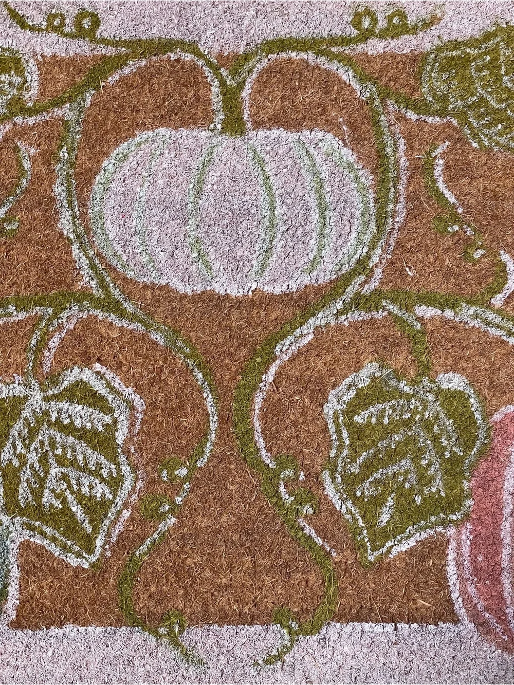 Anthropologie Bruna Autumn Pumpkin Printed Coir Doormat - Multicolor (18”x30”)